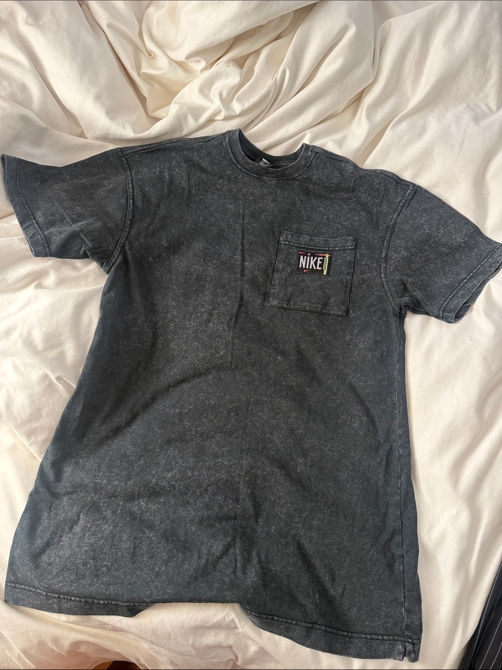 Nike Black Mineral Wash Short Sleeve Pocket dress
